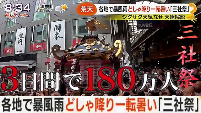 「三社祭」 東京·浅草 ：3日間で180万人 very Hot in ASAKUSA for Sanja Matsuri 2025
