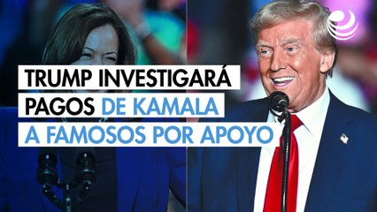 Trump pedirá una "gran investigación" sobre posibles pagos de Kamala a famosos por apoyo