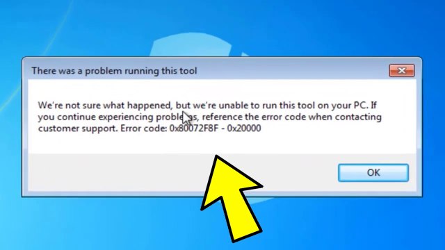 Solved - 0X80072F8F 0X20000 Error Upgrade Win7 to Win10