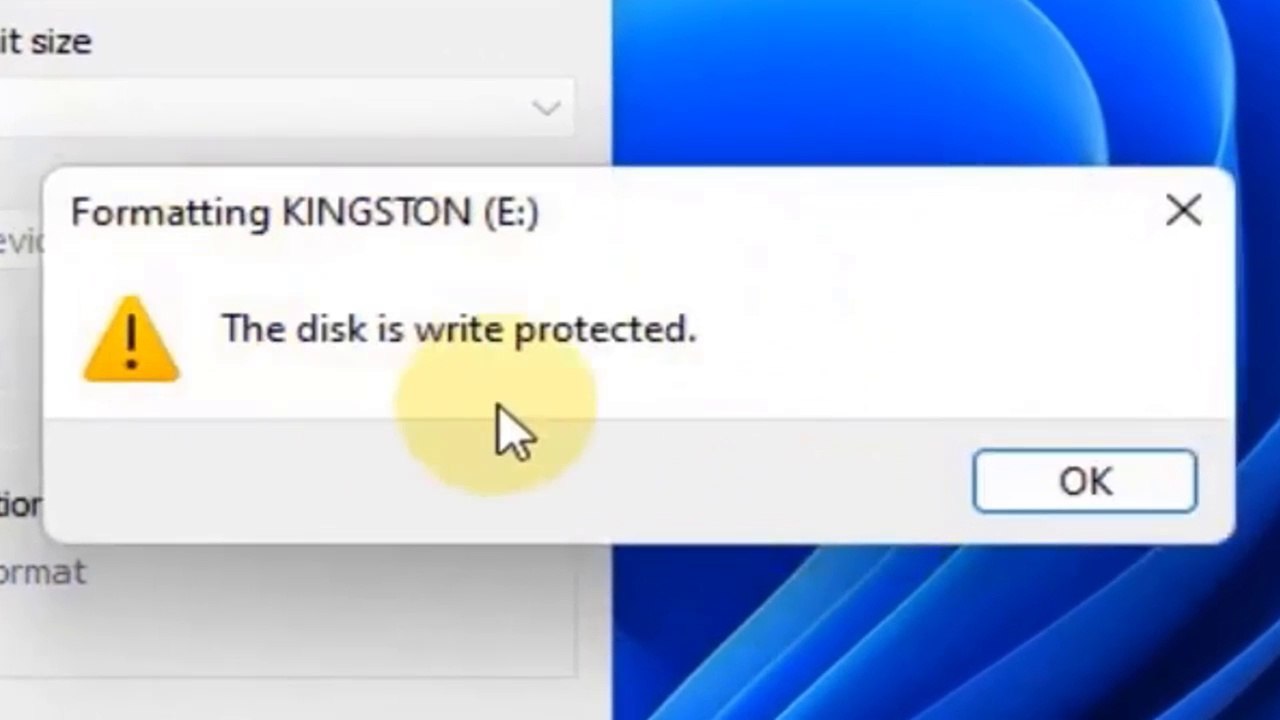 Solved - the disk is write protected (pendrive , sd card , usb flash disk ...)