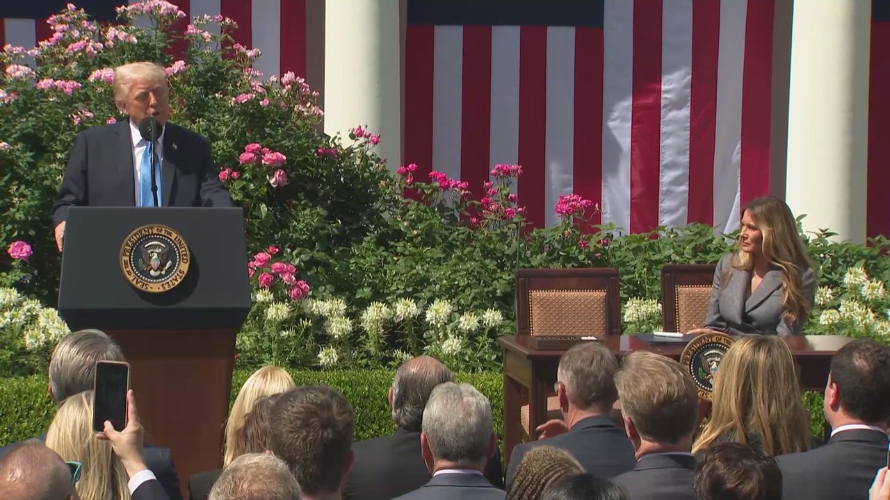 Trump shares Putin’s Melania joke live during Take It Down Act speech