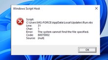 How do i fix or remove this "Windows Script Host" issue