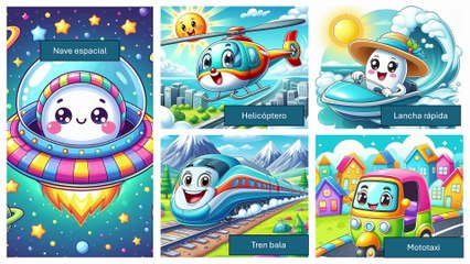 🚁🚄 Let’s learn 5 types of transportation in Spanish today!