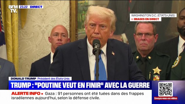 Ukraine: Je pense que Vladimir Poutine veut mettre un terme à cette guerre, indique Donald Trump
