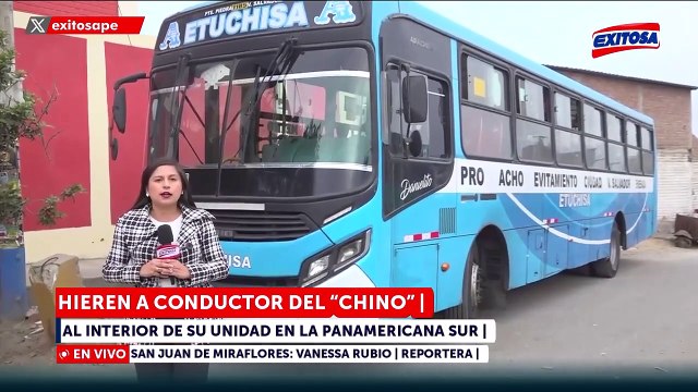Conductor de transporte público 'El Chino' fue herido por delincuente en la Panamericana Sur
