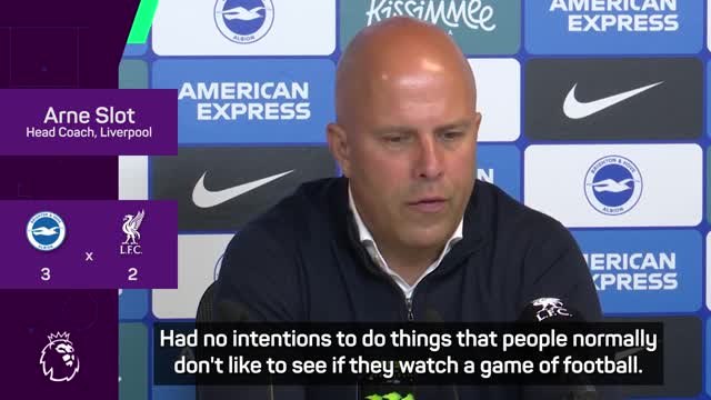 Slot quick to praise 'great' Brighton goals after thrilling defeat