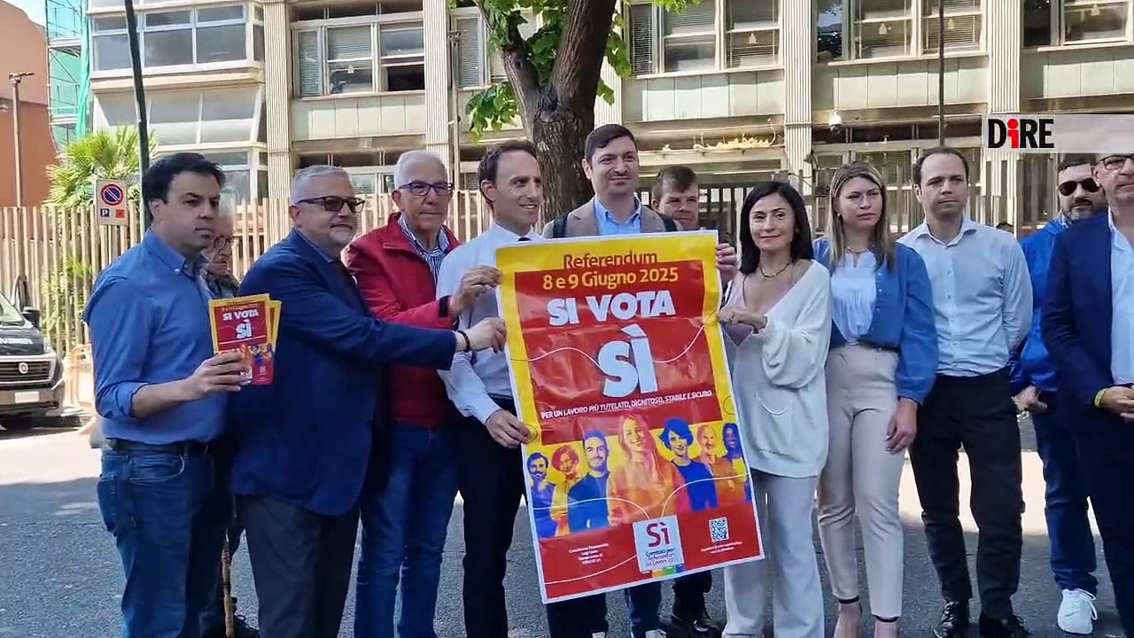 Napoli - REFERENDUM. PRESIDIO PD DAVANTI SEDE RAI NAPOLI: BASTA TELEMELONI (19.05.25)