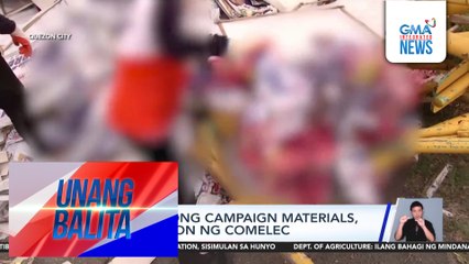 Mga itinapong campaign materials, ininspeksiyon ng Comelec | Unang Balita