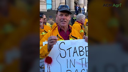 Farmers and firefighters protest Victoria’s new fire levy