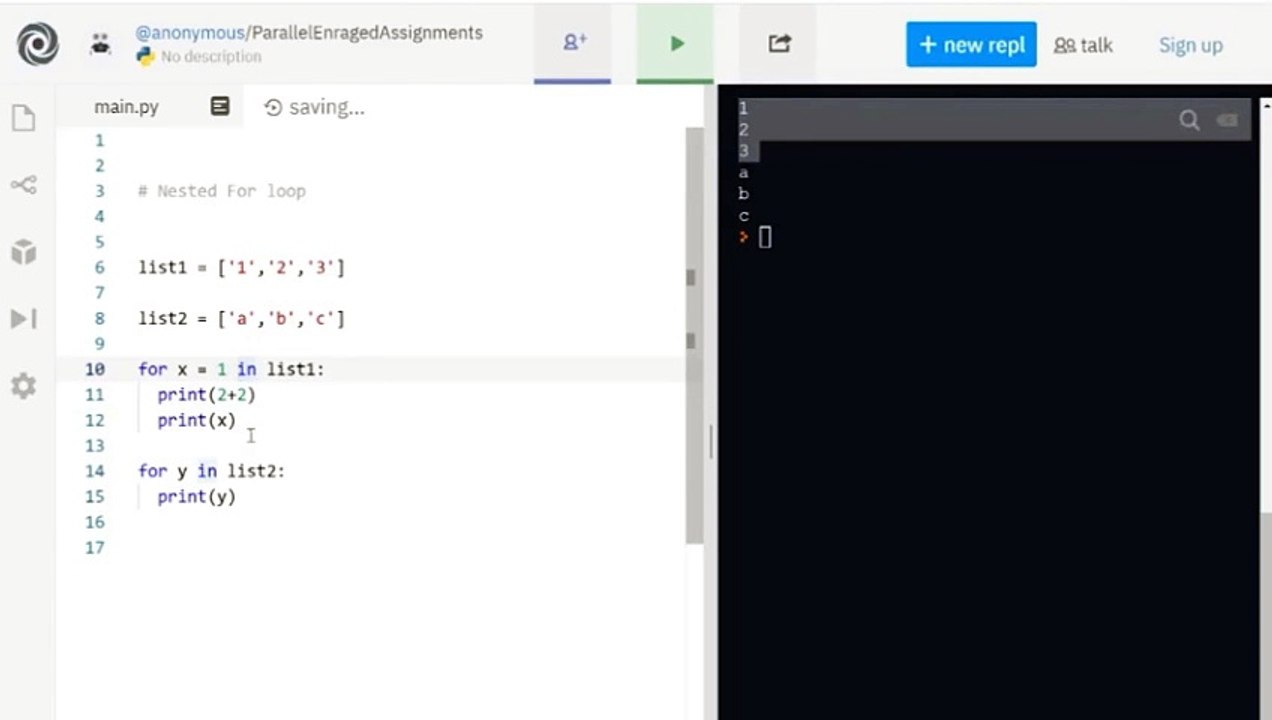 Lecture 54: A Nested For Loop in Python