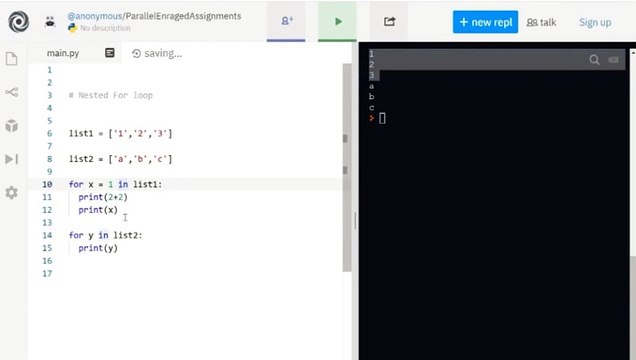 Lecture 54: A Nested For Loop in Python