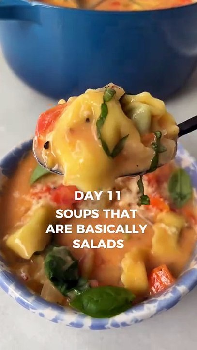 Creamy Basil Tortellini Soup 🍲🌿 | Day 11 of My Soup Series!