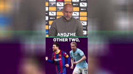 Pep praises De Bruyne's passing, but Messi is the best!