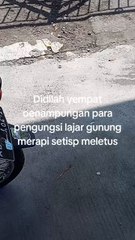 Tempat penyelamatan para pengungsi lajar gunung merapi yang berada di kelurahan Glagaharjo Cangkringan Sleman DIJ