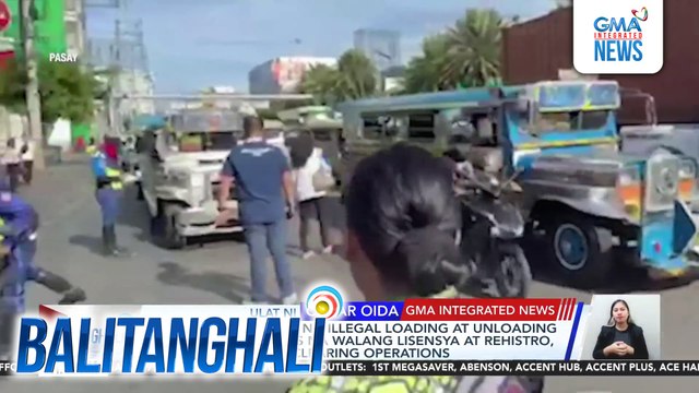 PUVs na inireklamo ng illegal loading at unloading pati tricycle drivers na walang lisensya at rehistro, tinarget sa MMDA clearing operations | Balitanghali