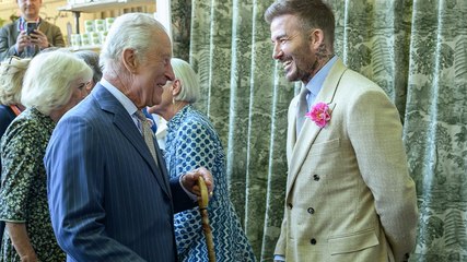 David Beckham shares heartfelt moment with King Charles and Queen Camilla at Chelsea Flower Show
