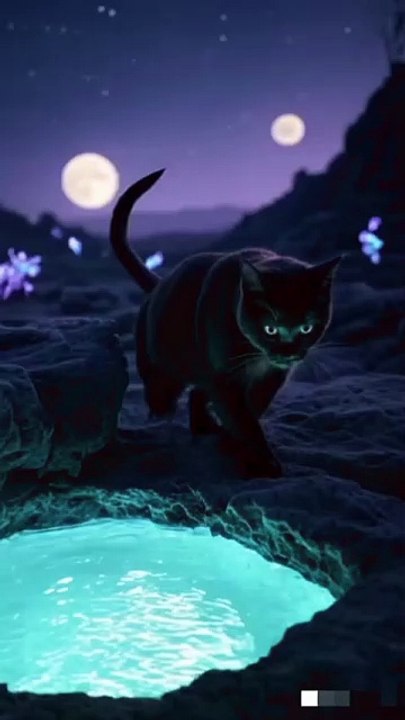 A Cat walking in the otherworld