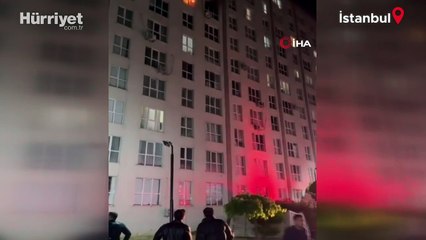 İstanbul'da yangın sırasında panik yapan kadın 8. kattan böyle atladı