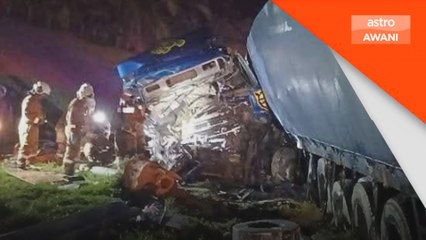 Pemandu treler maut, empat cedera kemalangan di Slim River