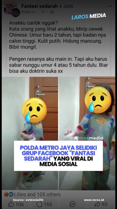 Ramai Grup Facebook "Fantasi Sedarah", Polisi Selidiki Kasus Ini