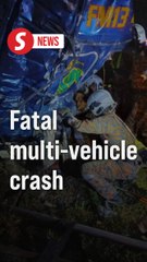 Trailer lorry driver killed in four-vehicle crash in Perak