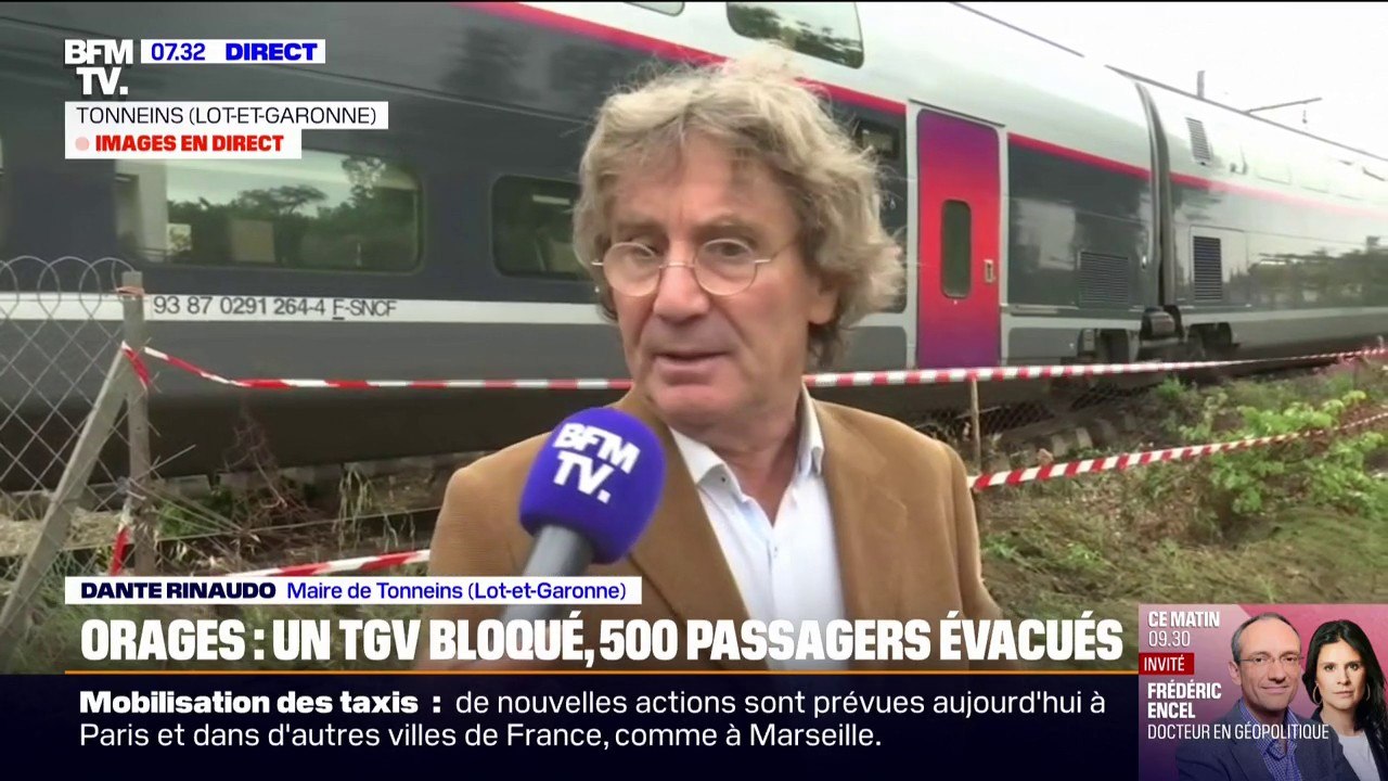 TGV bloqué: les passagers “ont passé toute la nuit dans la salle des fêtes”, indique le maire de Tonneins (Lot-et-Garonne)