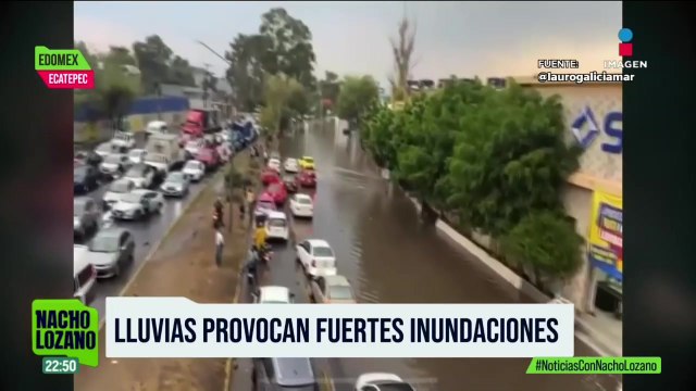 La lluvia provocó fuertes inundaciones en #Ecatepec, #Edomex
