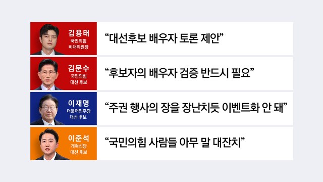 배우자 토론회 제안...후보들 반응은? [앵커리포트] / YTN