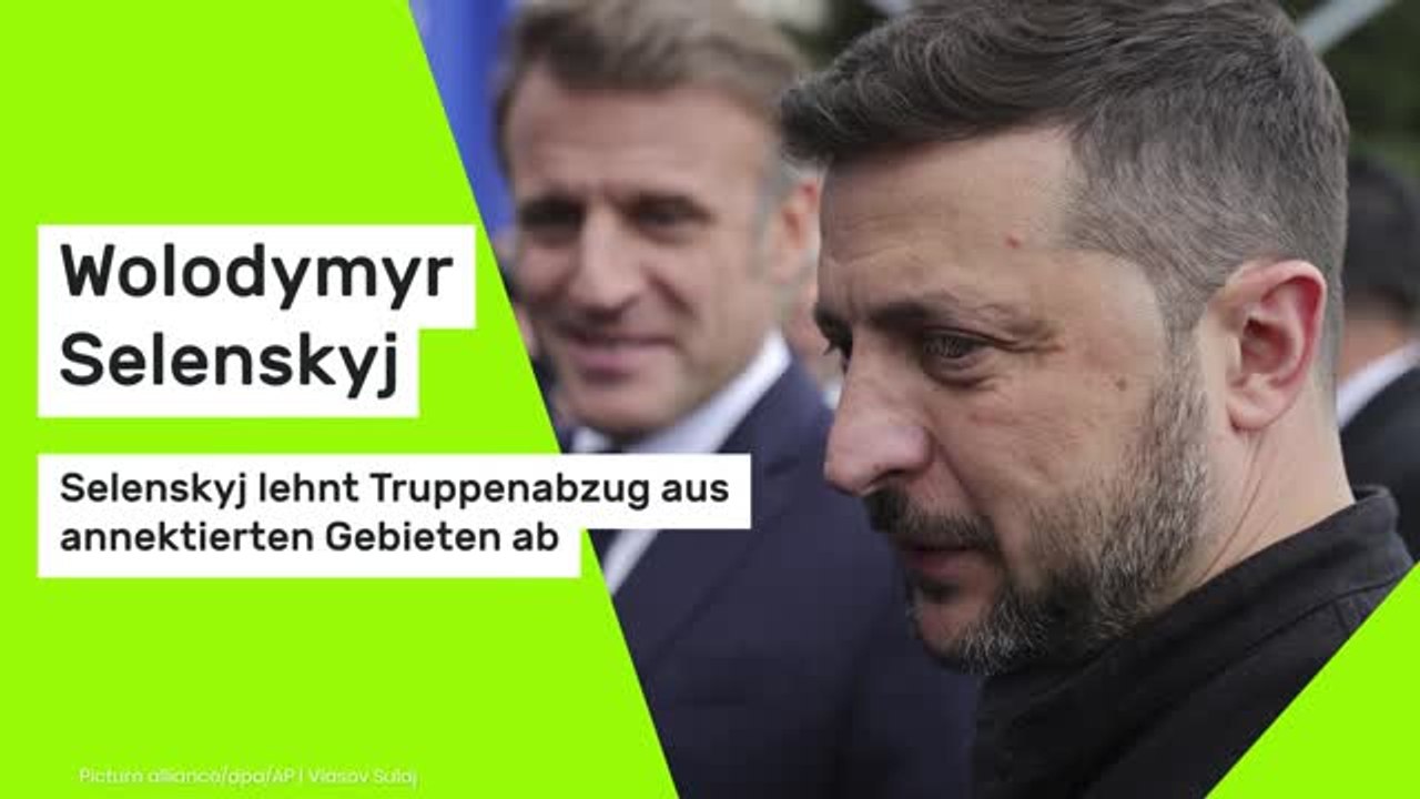 Wolodymyr Selenskyj: Selenskyj lehnt Truppenabzug aus annektierten Gebieten ab