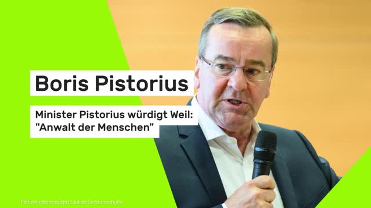 Boris Pistorius: Minister Pistorius würdigt Weil: 'Anwalt der Menschen'