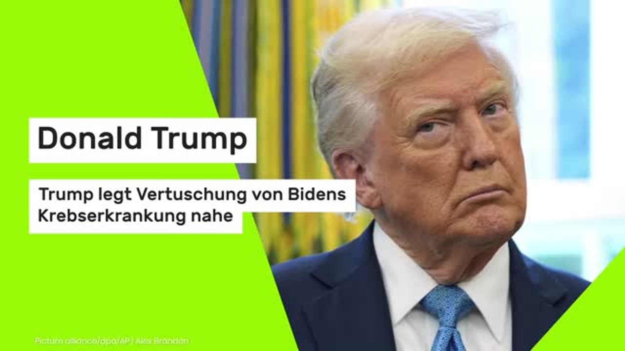 Donald Trump: Trump legt Vertuschung von Bidens Krebserkrankung nahe
