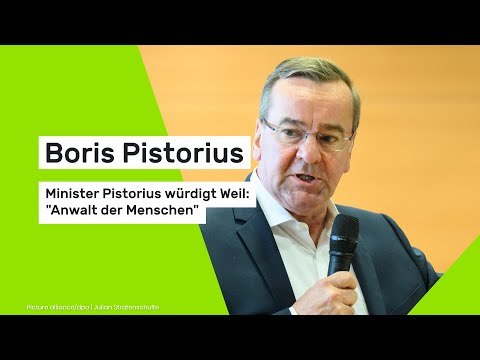Boris Pistorius: Minister Pistorius würdigt Weil: Anwalt der Menschen