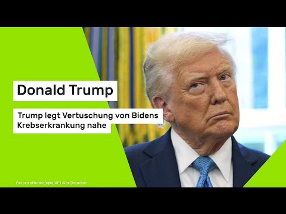 Donald Trump: Trump legt Vertuschung von Bidens Krebserkrankung nahe