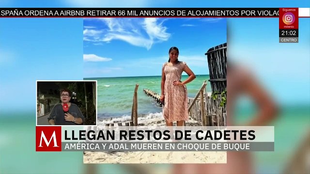 Cuerpos de las víctimas del choque del Buque Cuauhtémoc llegan a Mx. Elisa Alanís, 19 de mayo 2025