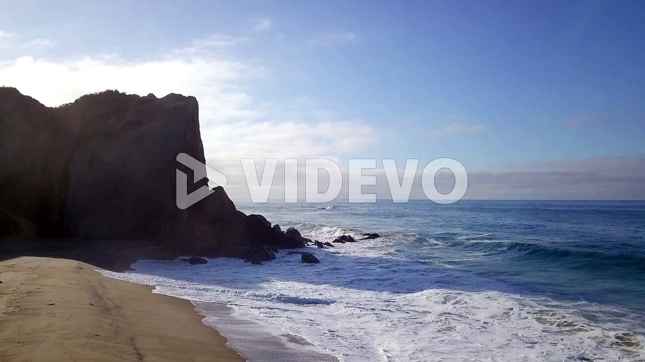 beautiful beach with cliff background
