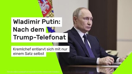 Wladimir Putin: Nach dem Trump-Telefonat - Kremlchef entlarvt sich mit nur einem Satz selbst