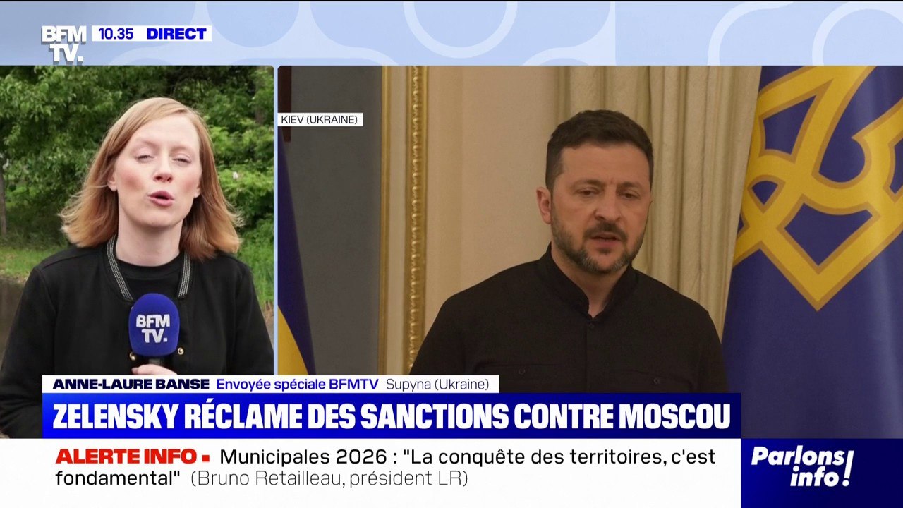 Ukraine: Volodymyr Zelensky demande "des sanctions plus sévères" contre Moscou pour pousser la Russie "vers une paix réelle"
