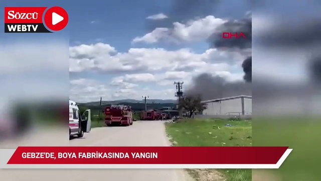 Gebze'de, boya fabrikasında yangın