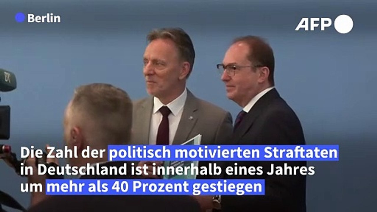 Zahl politisch motivierter Straftaten in einem Jahr um 40 Prozent gestiegen