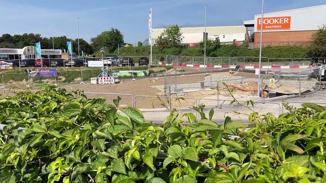 The final stage of the delayed Queensway Gateway Road building project in St Leonards, East Sussex