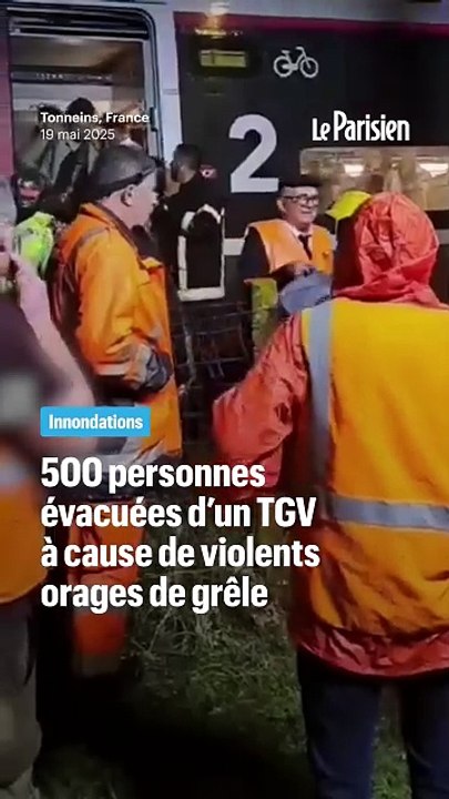 Un TGV évacué après de violents orages