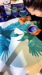 How to enjoy the process of carving through layers of  carylic paint