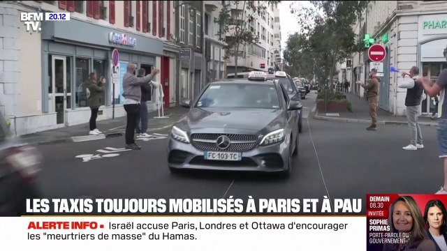 Il faut que les plateformes soient sous le contrôle de l'exécutif : les chauffeurs de taxis sont toujours mobilisés à Paris et à Pau