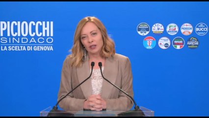Meloni: scelta Genova è tra sinistra delle catene e crescita con noi