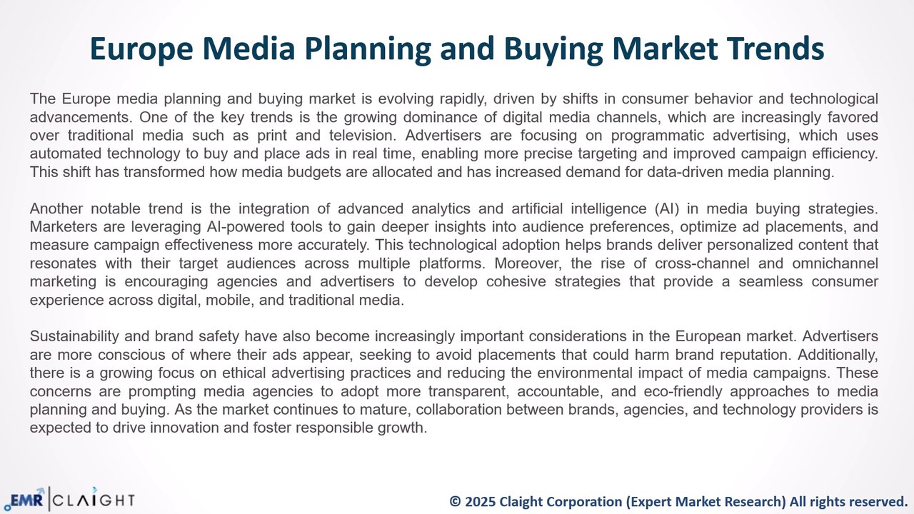 Europe Media Planning and Buying Market to Reach USD 327.28 Billion by 2034, Growing at a CAGR of 10.80%