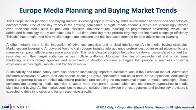 Europe Media Planning and Buying Market to Reach USD 327.28 Billion by 2034, Growing at a CAGR of 10.80%