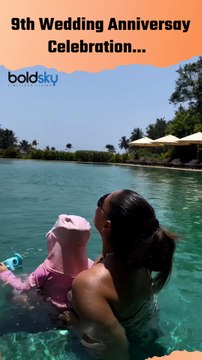 Bipasha Basu and Karan Singh Grover Celebrate 9th Wedding Anniversary With Daughter Devi #shorts