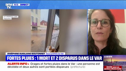 "Une cinquantaine d'interventions en cours" - Inondations: Joséphine Guigliano-Boutonnet, sous-préfète du Var, détaille les opérations de recherche et de mise en sécurité des personnes