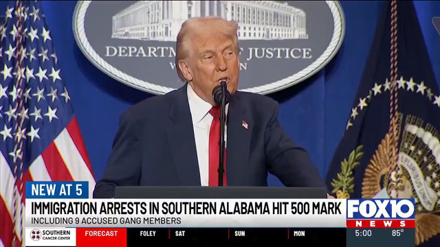 Alabama: Neuf membres de gangs de Tren de Aragua arrêtés dans la répression de l'immigration. Grâce à l'administrateur de Biden, nos rues rampent avec ces criminels dangereux. Le Congrès doit adopter le seul grand projet de loi