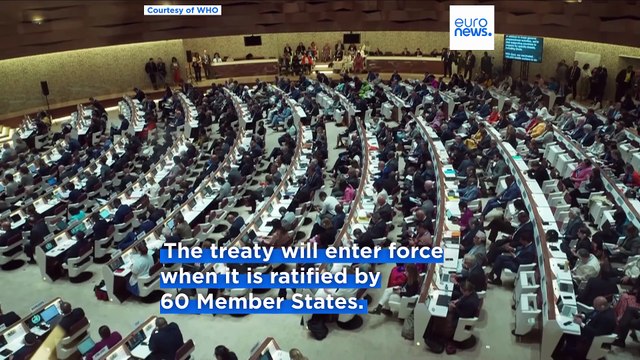 Countries sign off on global pandemic treaty at annual WHO meeting in Geneva